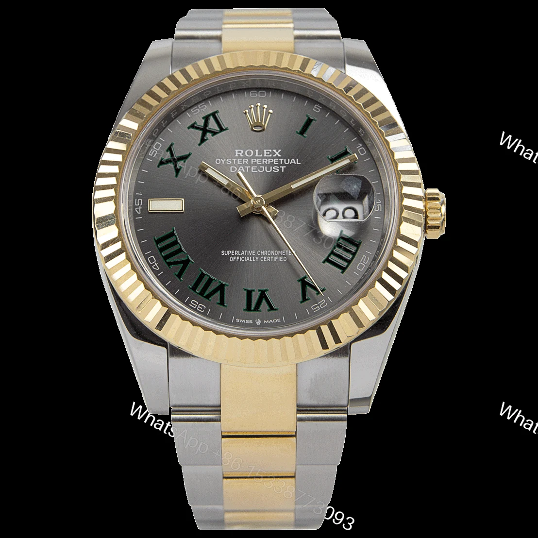 Replica Rolex Datejust II Rhodium Dial 126333 “Wimbledon” Two-Tone Oyster 41 mm — view 1