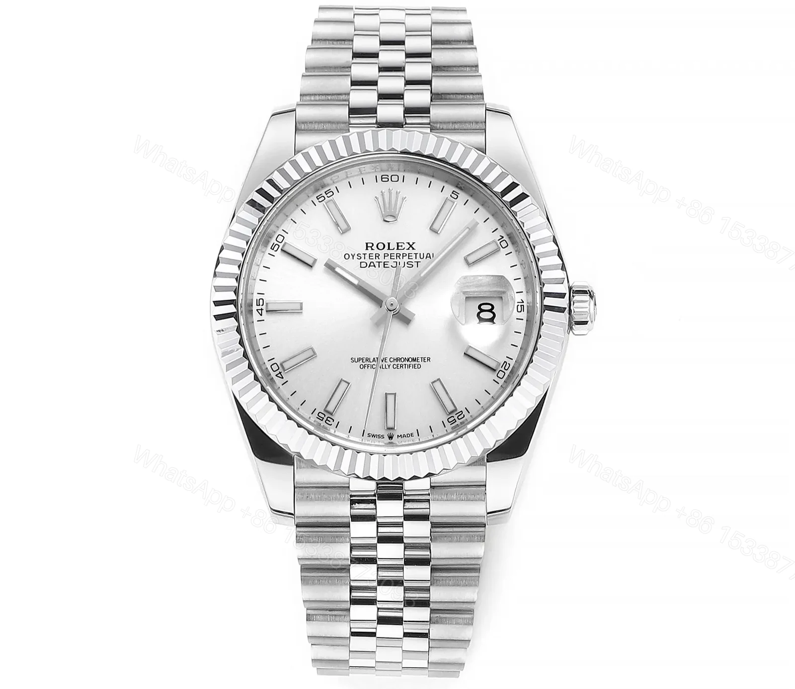 VS Factory Clean Factory DDF Silver Classic Rolex Style Watch — view 1