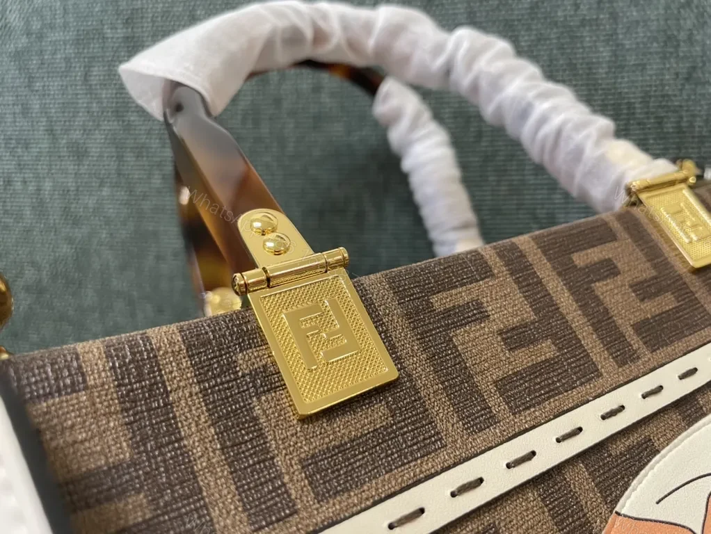 View 8 of Bold Fendi-Inspired Canvas Handbag: Modern Luxury
