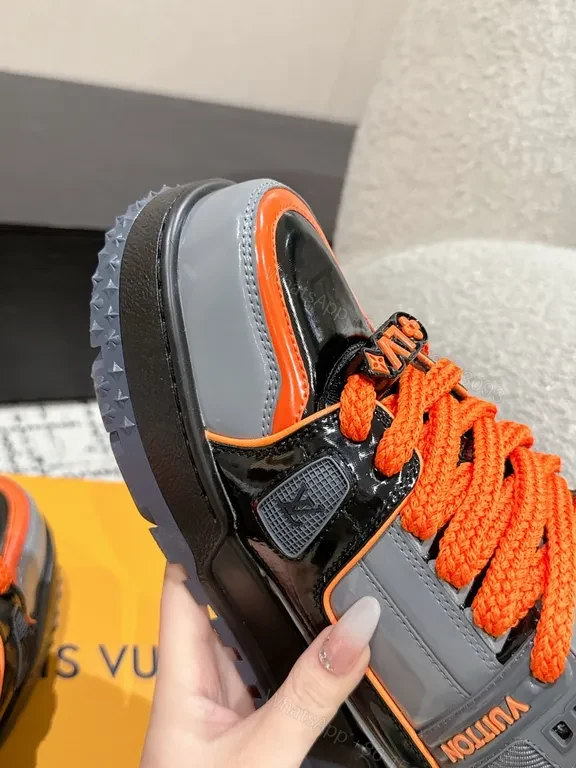 View 6 of Bold Accents Louis Vuittonâ€“Inspired High-Top Sneakers
