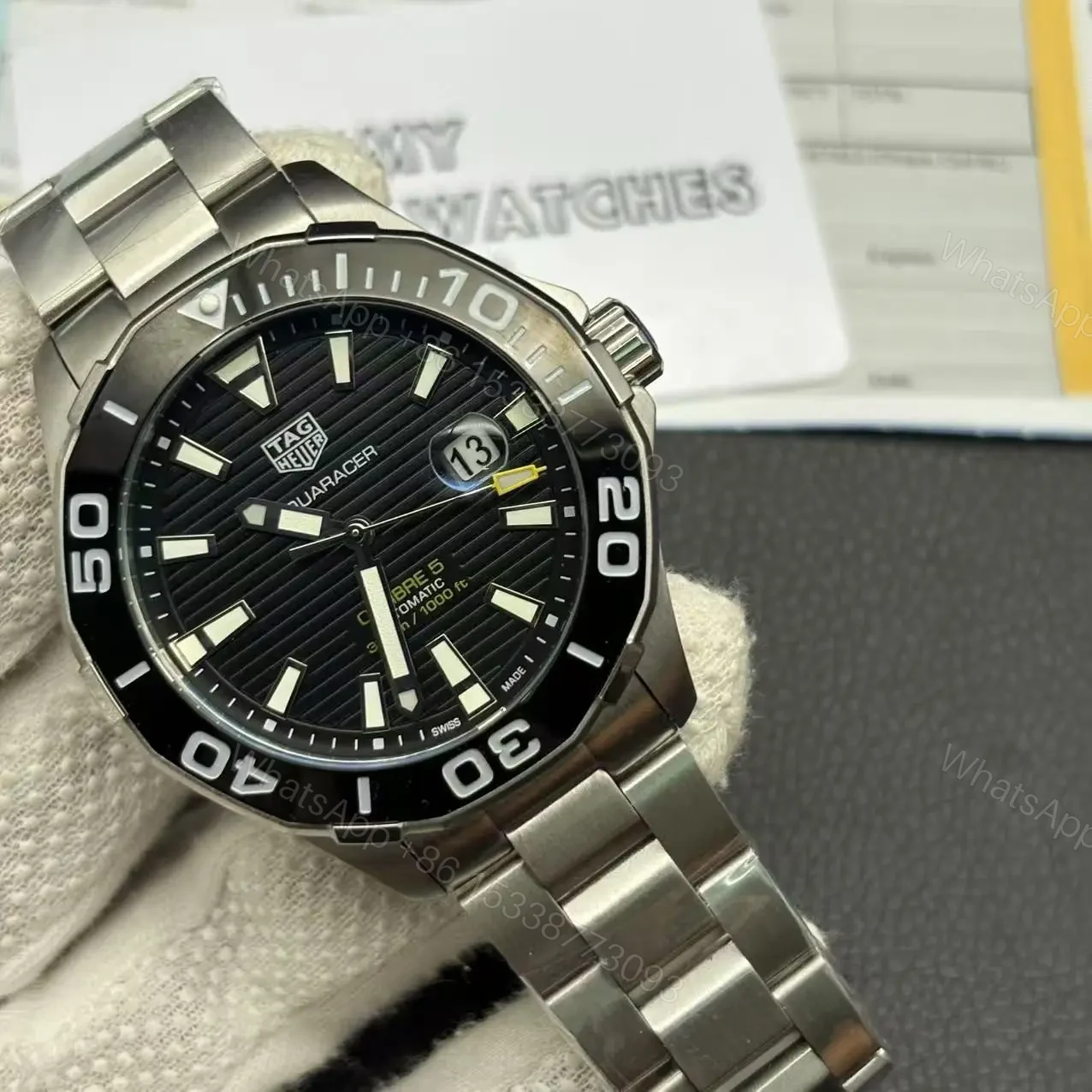 View 8 of Tag Heuer Aquaracer CALIBRE 5 Replica 43MM CERAMIC BEZEL MENS WATCH
