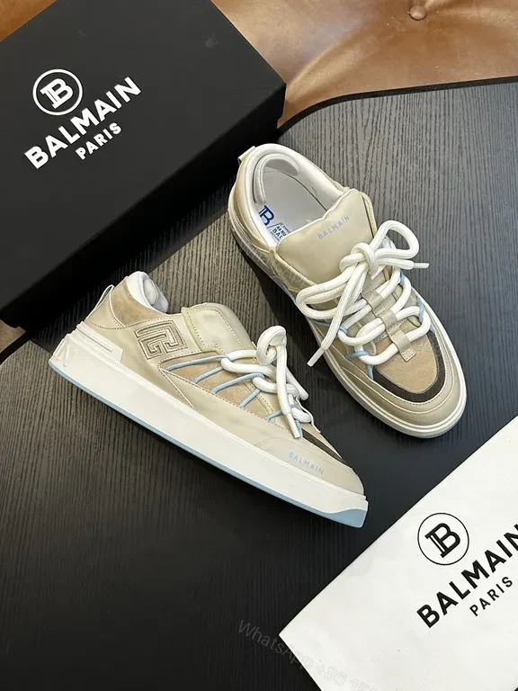View 5 of Neutral Blend High-Top Sneakers: Luxe Texture & Comfort