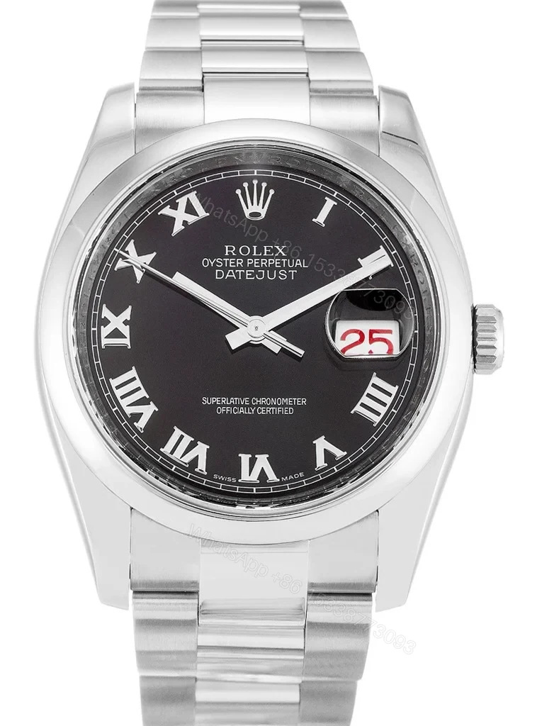 Replica Rolex Datejust Black Dial 116200 36 mm — view 1