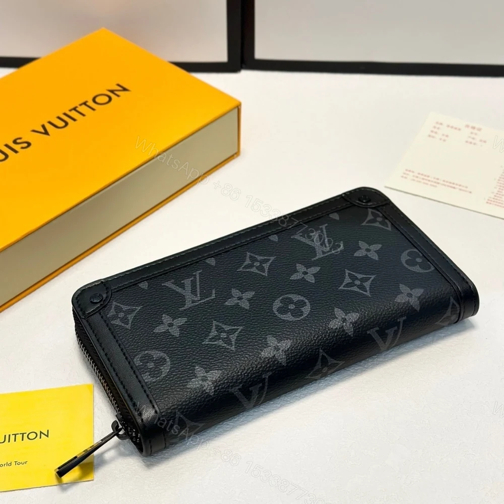 View 11 of SUMMER SET: LOUIS VUITTON KEEPALL BANDOULIÈRE 50 MONOGRAM ECLIPSE & LONG WALLET MONOGRAM ECLIPSE TRUNK ZIPPY BLACK 19CM