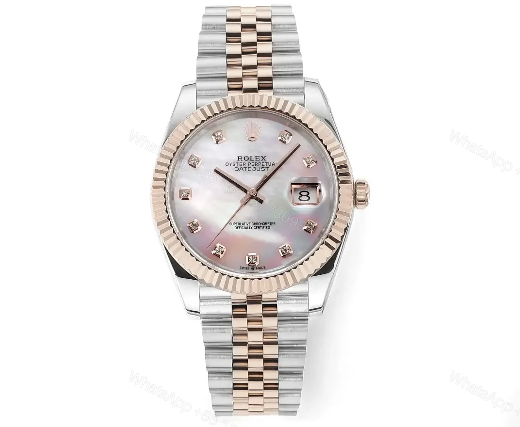 Rolex Datejust 41 Rolesor Everose Fluted Oyster MOP 126331-0013 — view 1