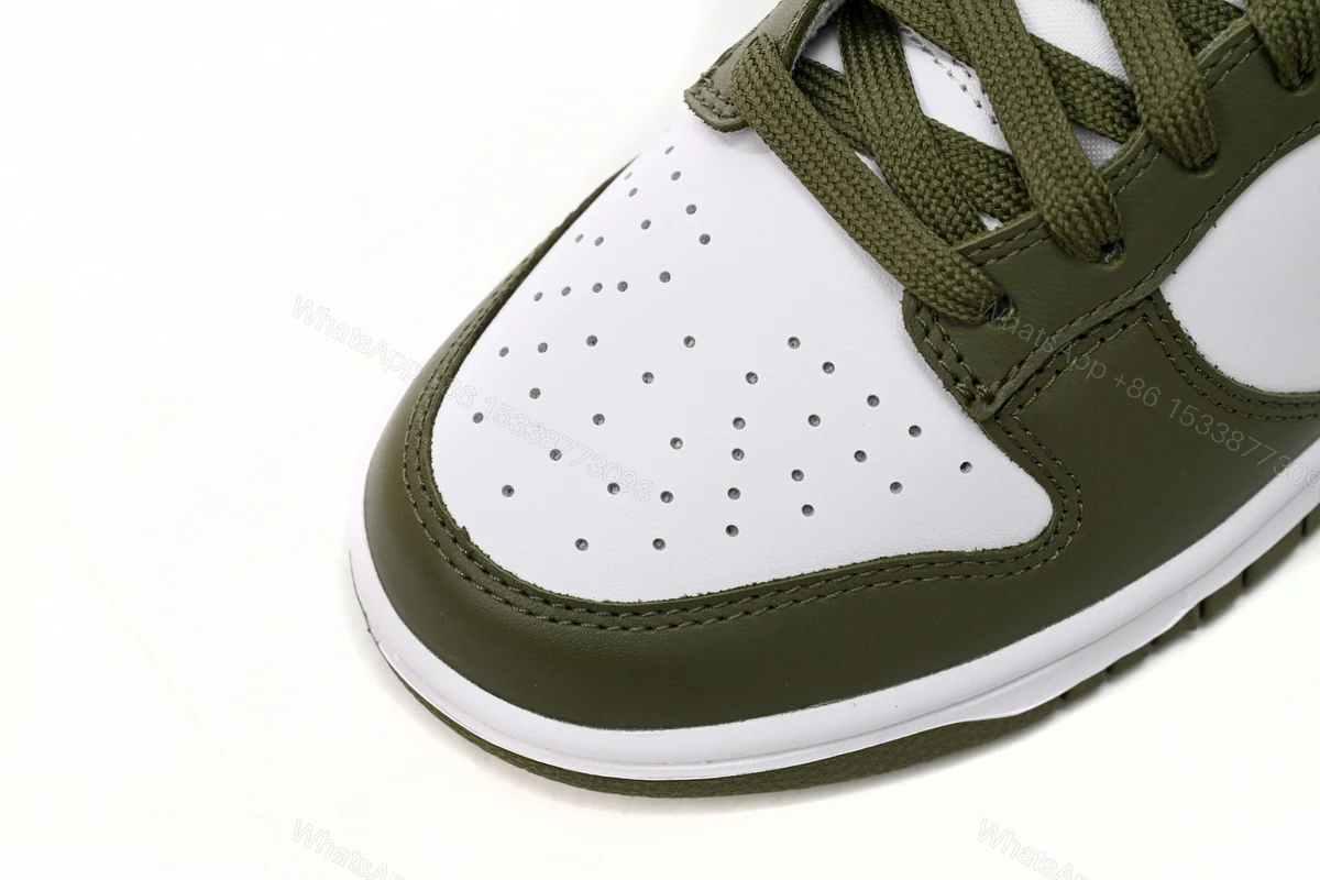 View 9 of Nike Dunk Low White Scattered olive Green DD1503-200
