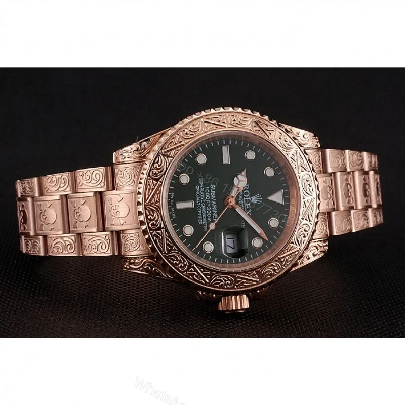 View 4 of Replica Rolex Submariner Green Dial 1454074