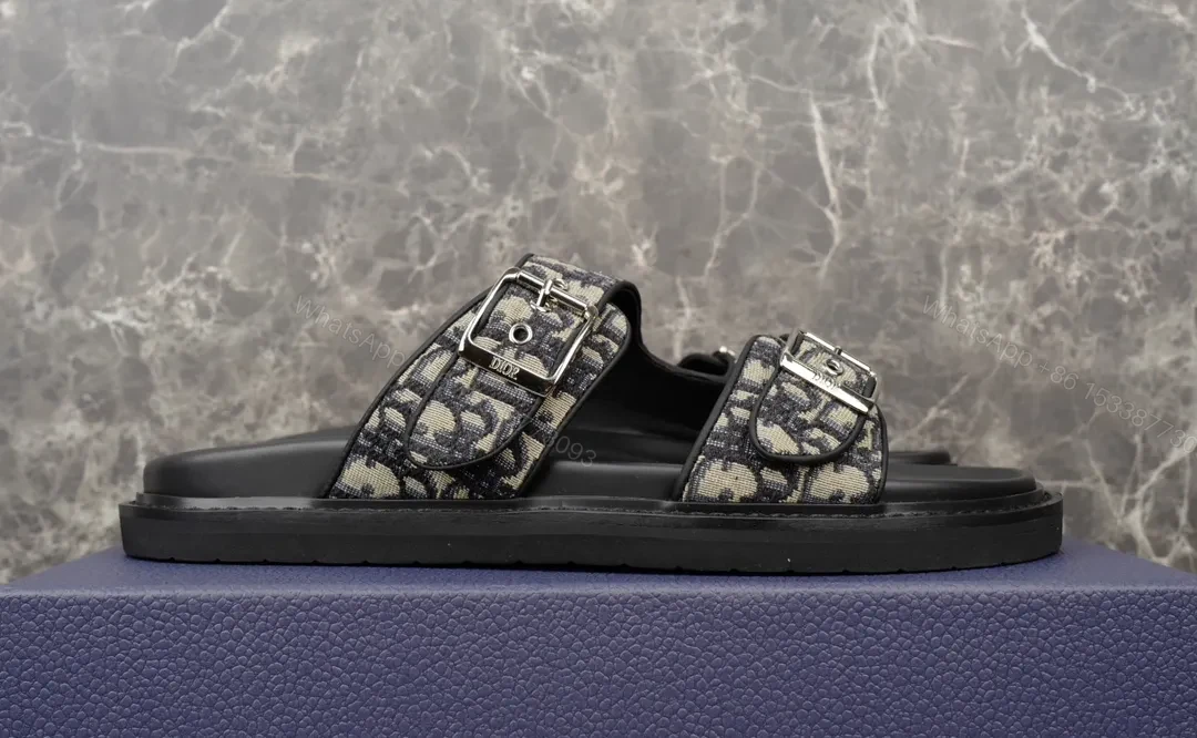 View 2 of Monochrome Pattern Sandals with Luxe Comfort