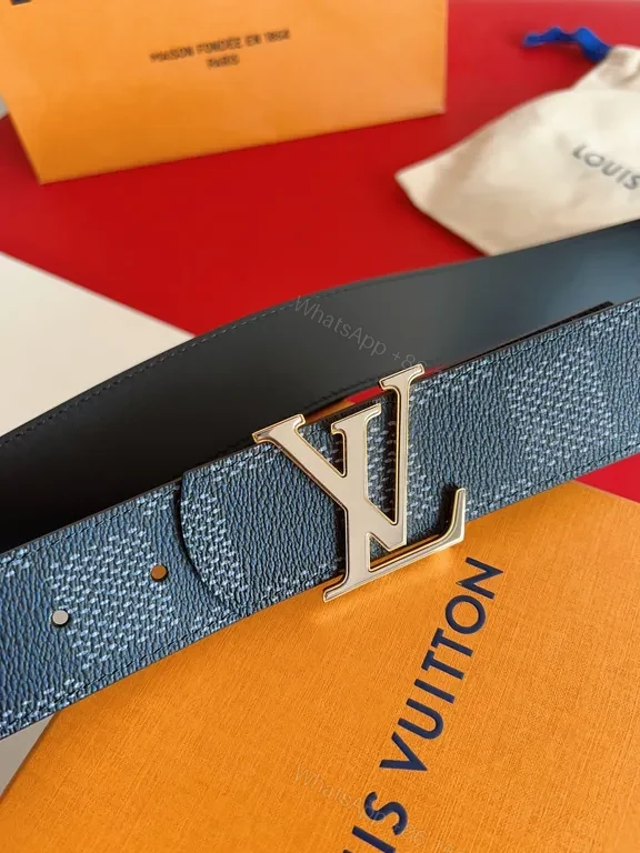 View 2 of Structured LV Monogram Belt: Subtle Luxury Belt