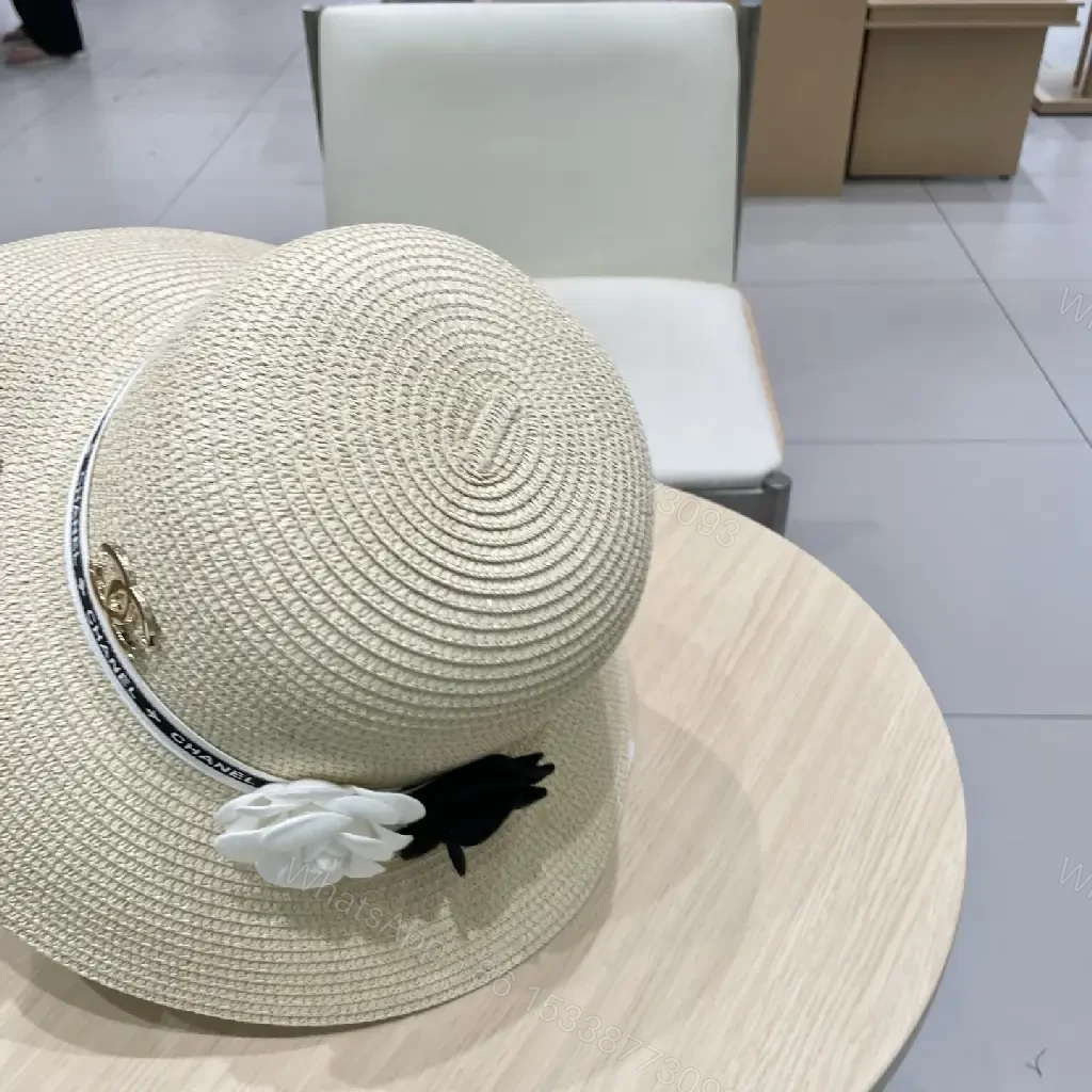 View 9 of Straw Hat + Natural Straw + Chic + Logo Accent + Hat