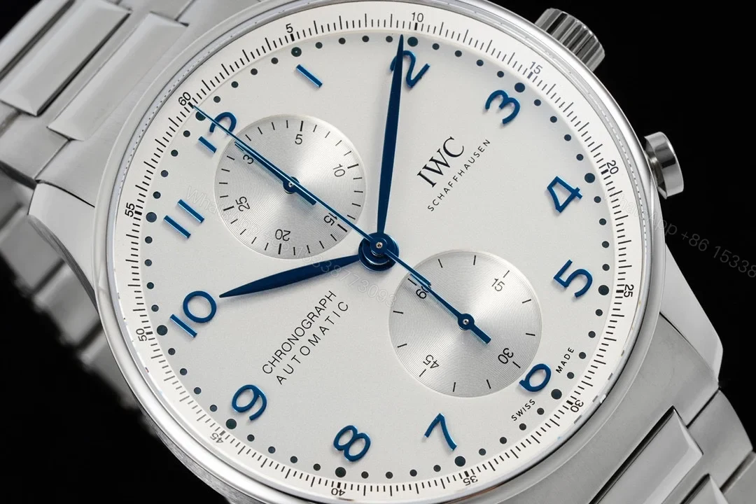 View 4 of IWC Portugieser Chronograph Stainless Steel / Silver – Blue / Bracelet IW3716-17