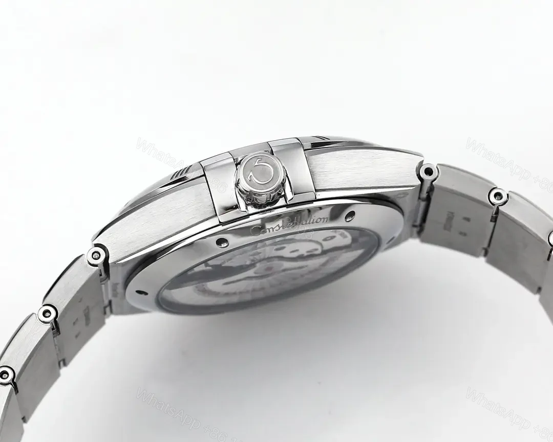 View 6 of Omega Constellation Star Series 5th Generation Ceramic Bezel Watch Silver Dial Stainless Steel Bracelet 41mm