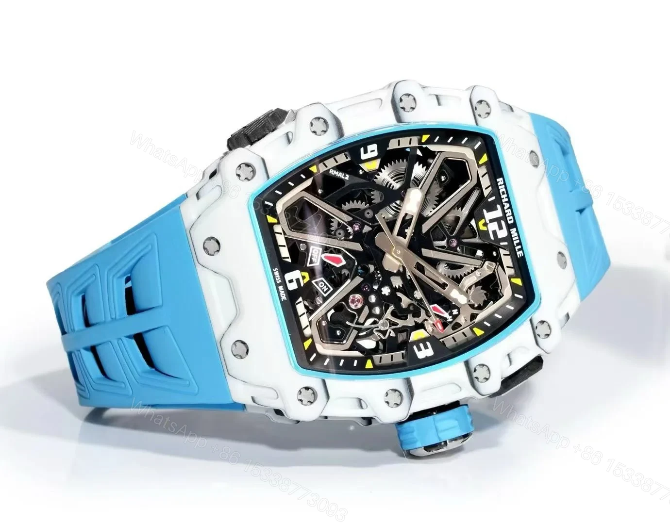 View 4 of Richard Mille RM35-03 Automatic Skeleton Watch Carbon NTPT Quartz Carbon Fiber 13.5MM Slim Case Integrated Movement Premium Edition RM35-03-CARB-AUTO-SK