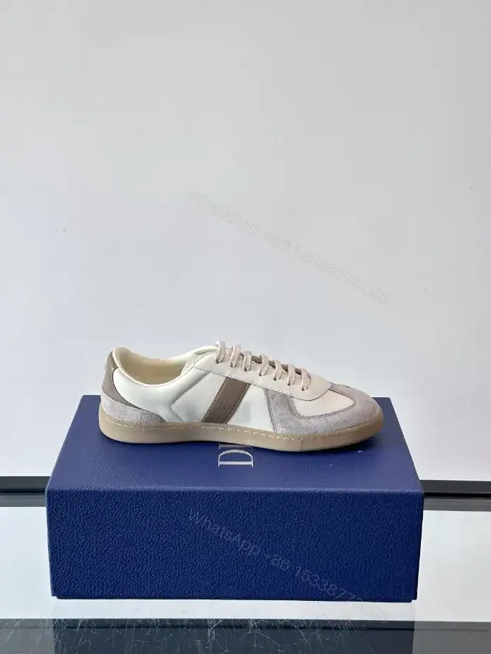 View 8 of DIOR B01 MATCHPOINT SNEAKER GRAY AND WHITE SMOOTH CALFSKIN WITH GRAY SUEDE – CD240