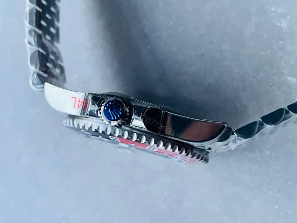View 9 of GMF Factory 1:1 Rolex GMT Master II 16710 V5 COLA 904L SS 1:1 RED BLACK Bezel Best Edition