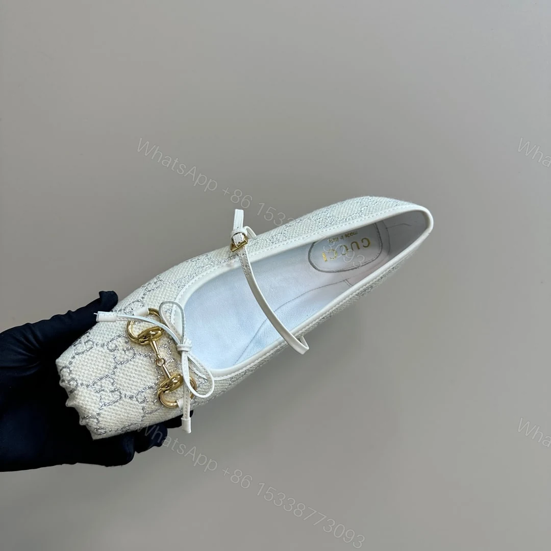 View 6 of GUCCI WOMEN’S HORSEBIT BALLET FLAT WHITE