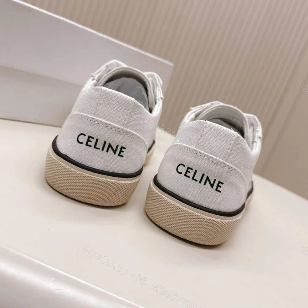 View 6 of CELINE ALAN SNEAKERS WITH TRIOMPHE IN CANVAS OPTIC WHITE 363675148C 01OP