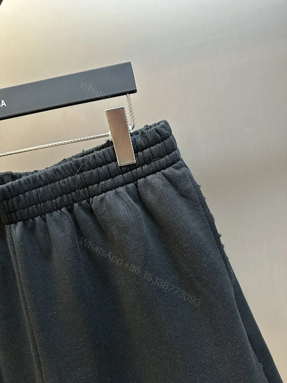 View 5 of Breathable Black Knit Shorts: Street Luxury Comfort