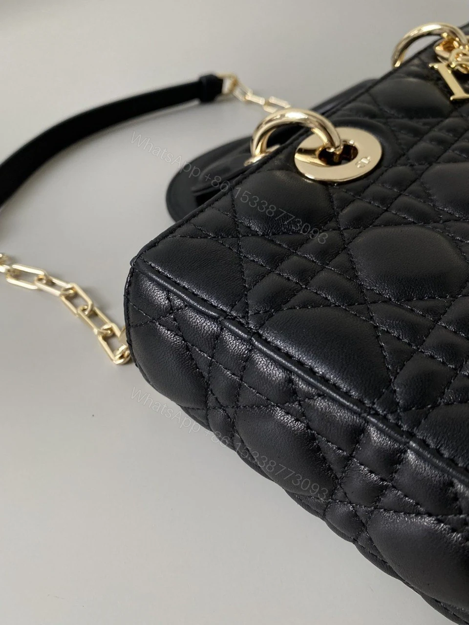 View 3 of Dior Lady Dior Alligator Black