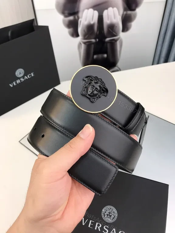 View 8 of Iconic Medusa Buckle Belt â€” Luxury Italian Leather Belt
