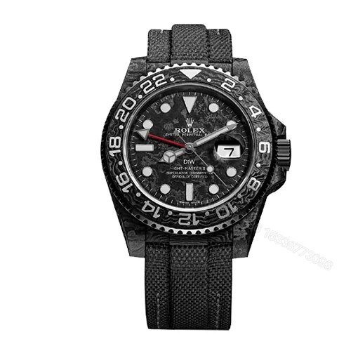 Rolex GMT-Master II DiW NTPT Carbon Super Clone : 40mm Forged Carbon — view 1