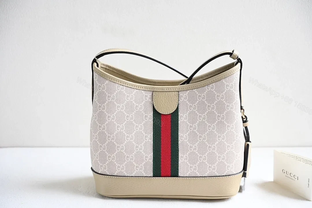 View 7 of Beige Canvas + Leather Tote: Structured Signature Everyday Luxury