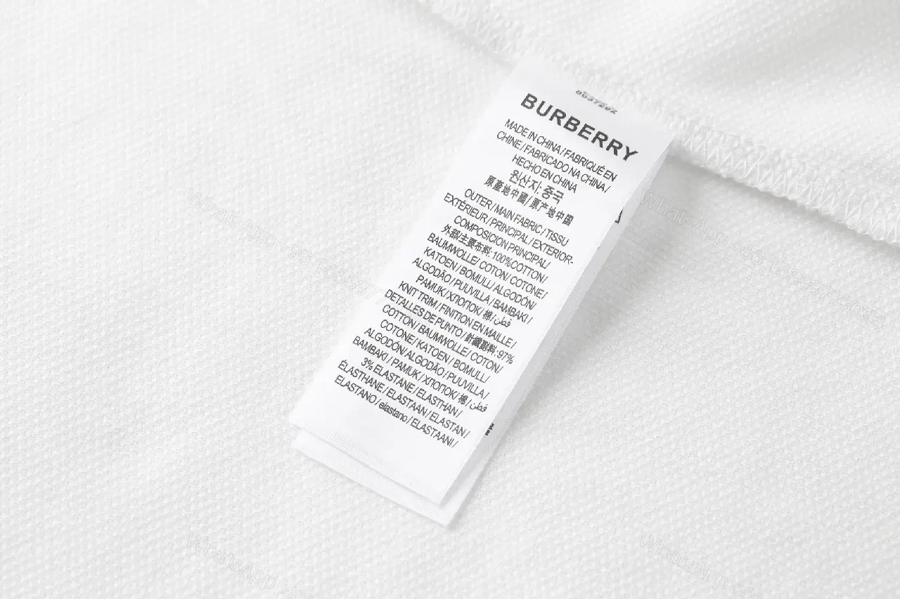 View 8 of White Mesh Polo Shirt, Lightweight, Burberry Horse Crest Polo