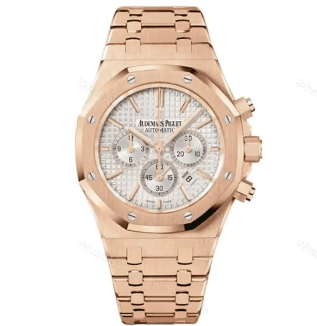 Swiss Clone Replica AP Royal Oak – Rose Gold White — view 1