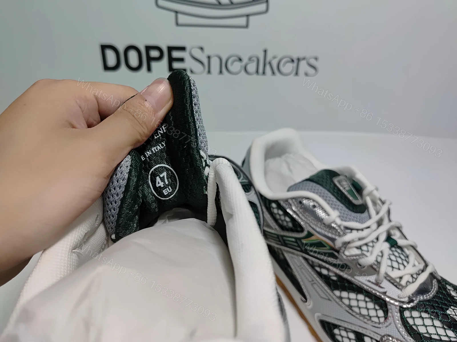 View 13 of Bottega Veneta Orbit Dark Green Silver