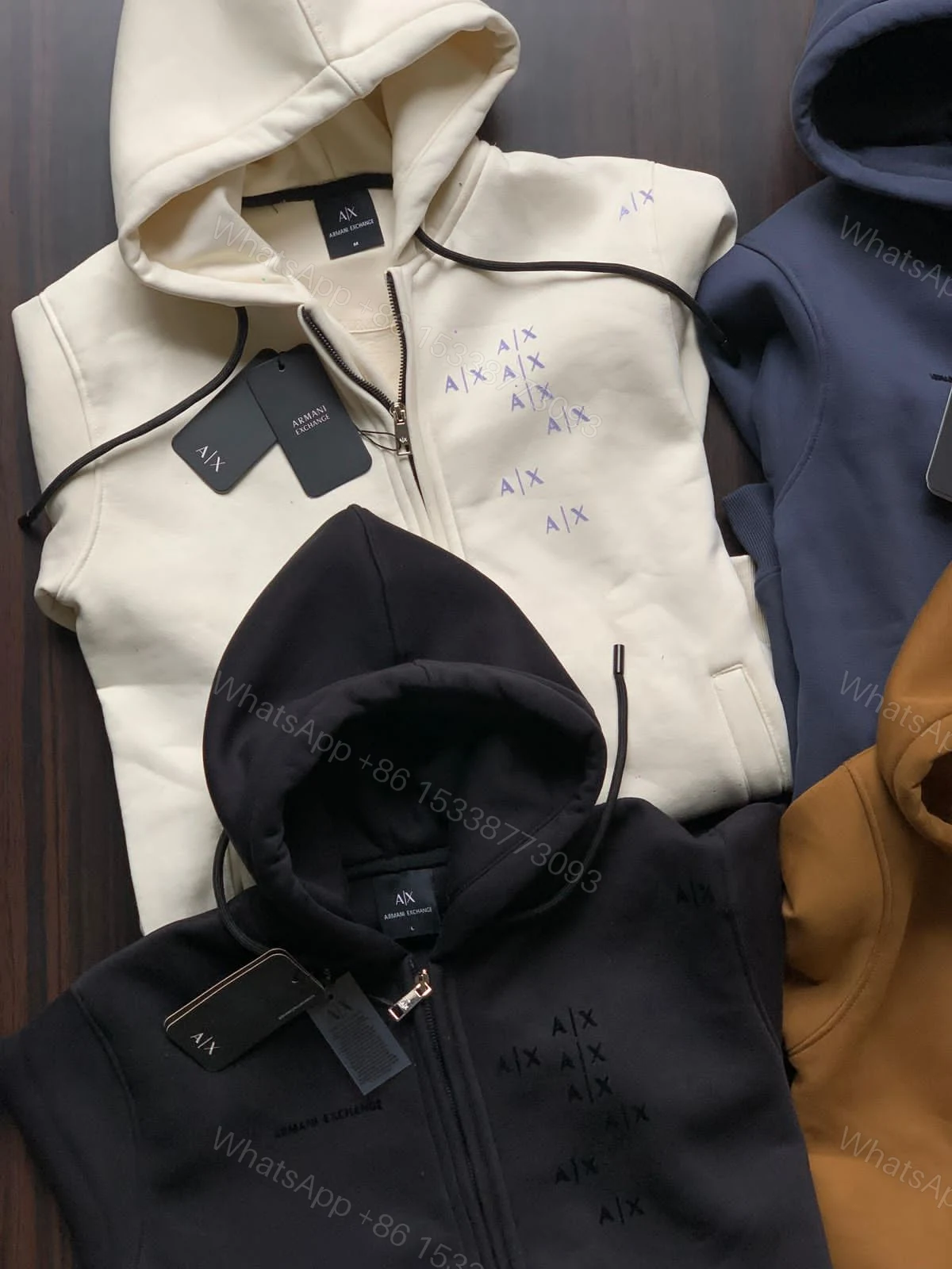 View 3 of First Copy Armani Very Premium Zipper Hoodie Sweatshirt