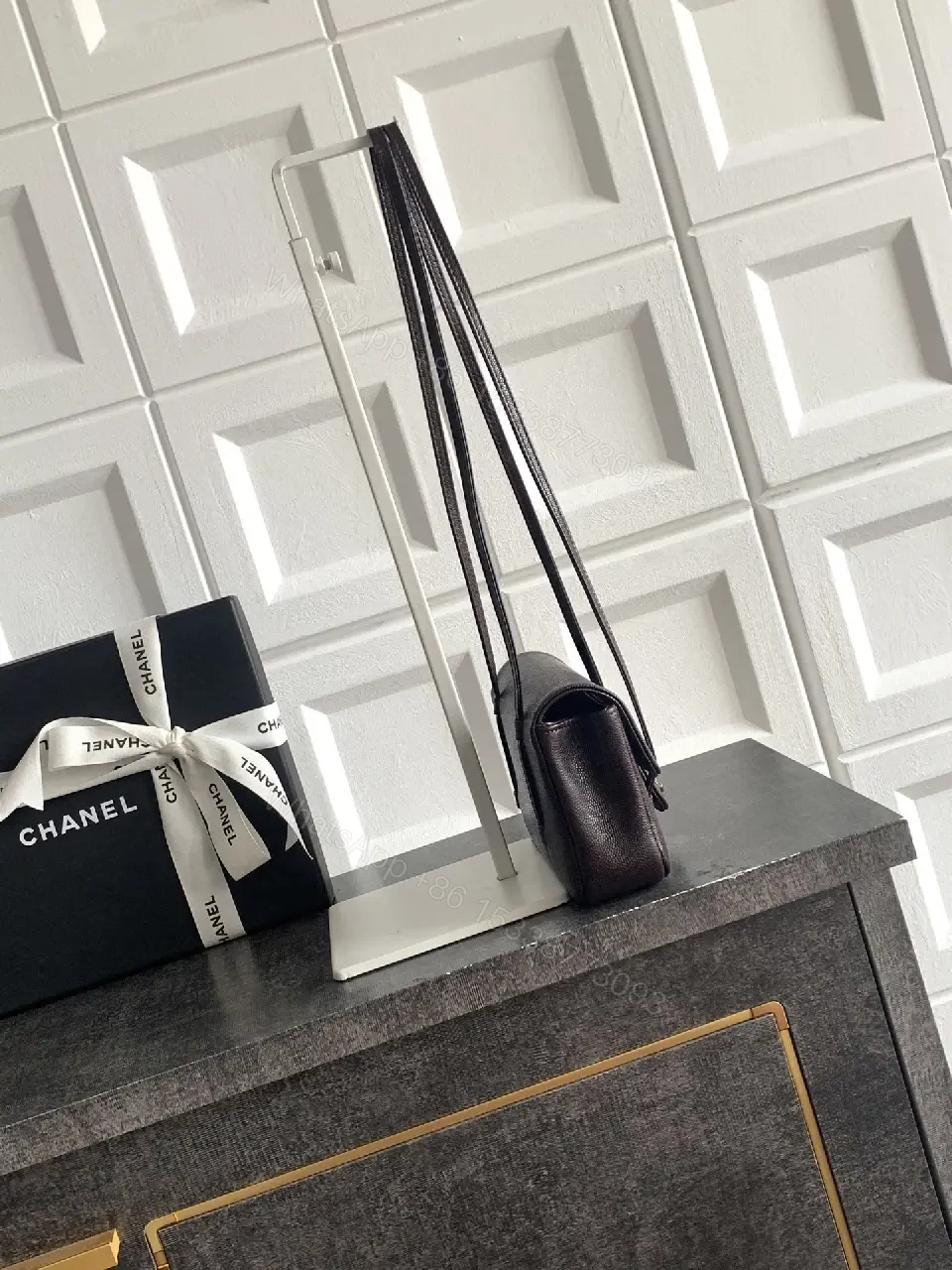 View 2 of Couture-Inspired Mini Flap Shoulder Bag: Elegant Everyday Luxury