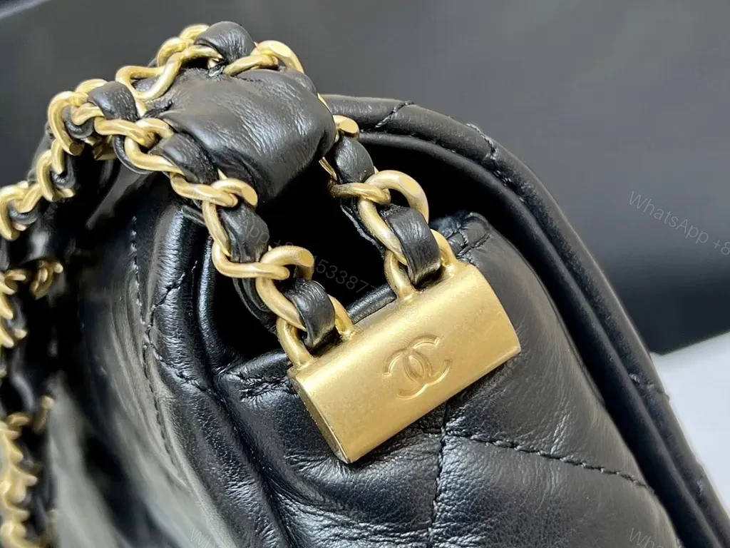 View 9 of Chic Quilted Crossbody with Gold Emblem - Luxe Everyday
