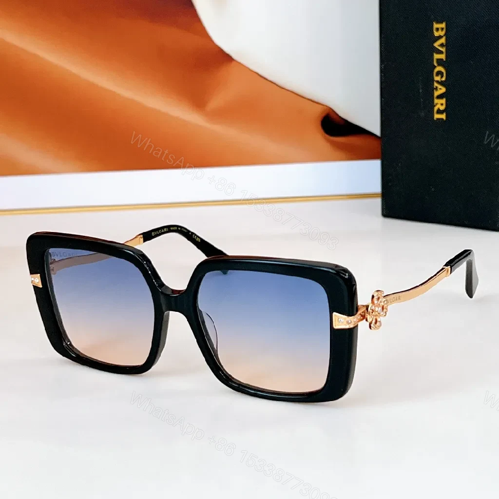 View 4 of Bold Black Enamel Oversized Sunglasses: Crystal Accents, Polarized Lens
