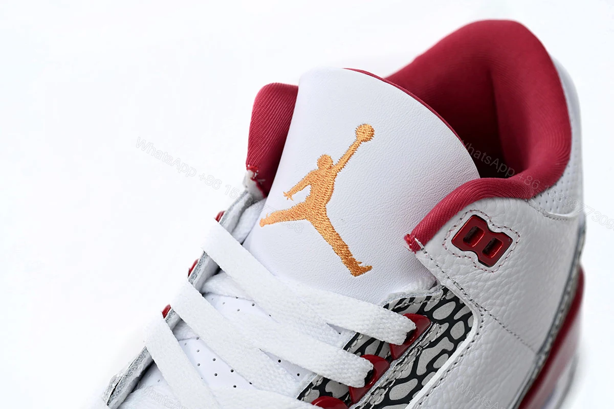 View 3 of (GET)Air Jordan 3 Retro Cardinal Red CT8532-126