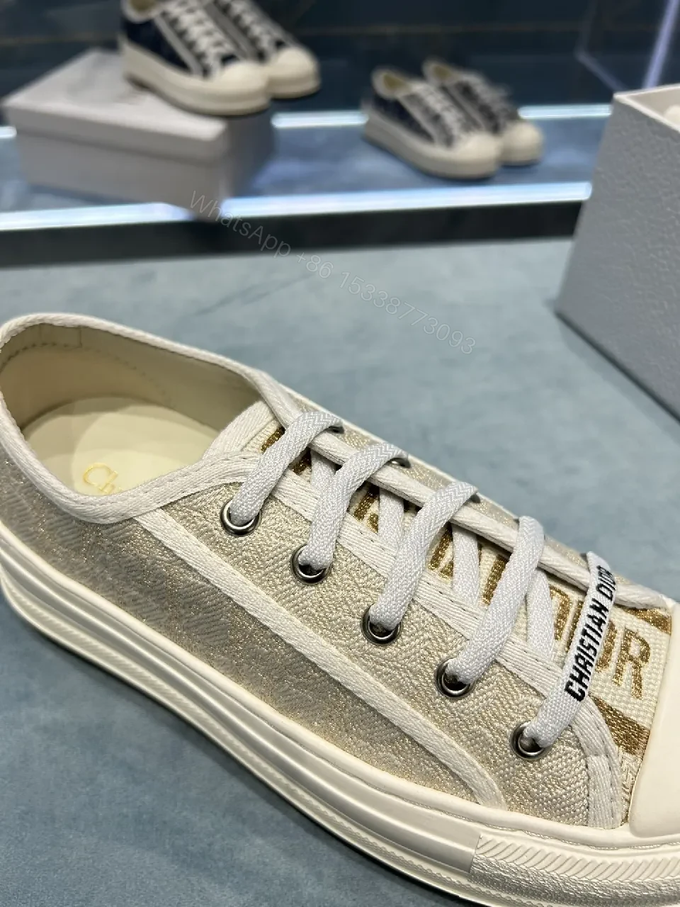 View 8 of Canvas-Lined Luxury Sneakers: Couture-Inspired Everyday Glam