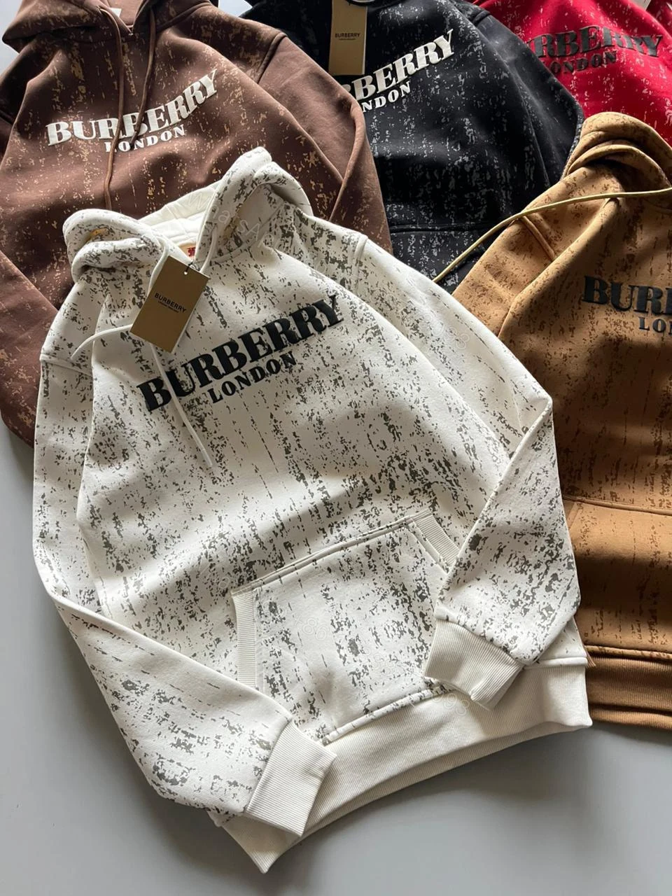 View 3 of FIRST COPY BURBERRY PREMIUM QUALITY COTTON FLEECE HOODIE