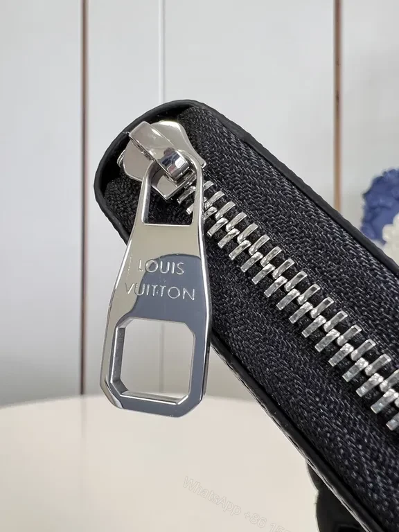 View 7 of Graphite LV Monogram Zip Wallet: Sleek, Secure Everyday Carry