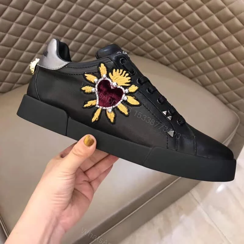 View 2 of DOLCE & GABBANA SNEAKERS PORTOFINO IN VITELLO NAPPATO CON PATCH – DG022