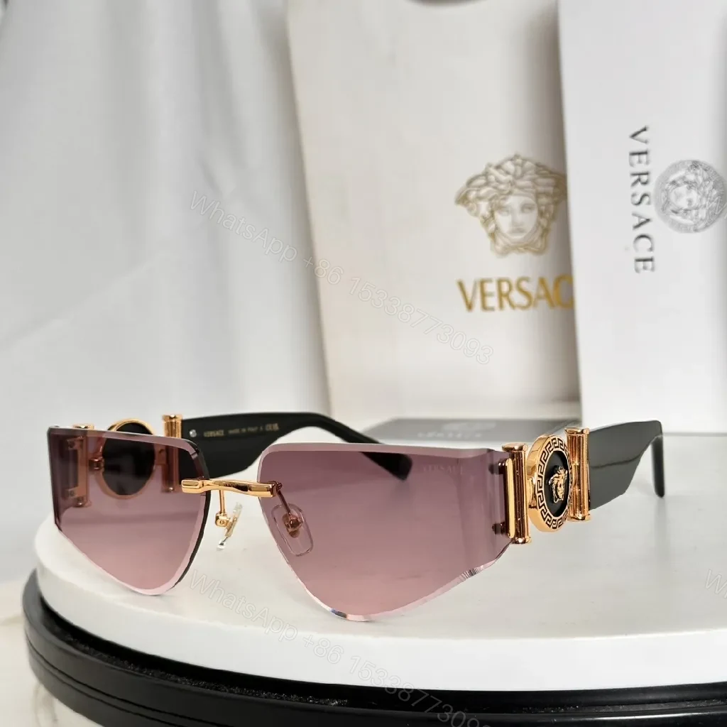 View 5 of Rose-Gold Shield Sunglasses: Luxe Detail, All-Day Comfort