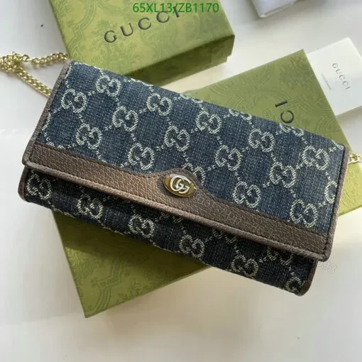 View 2 of Gucci Lookalike GG Mini Denim Black Shoulder Bag LMD6720