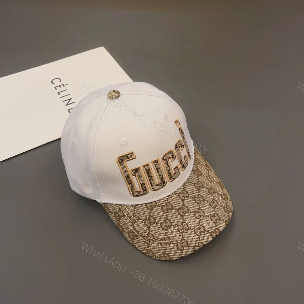 View 2 of Gucci Letter GG Canvas Baseball Cap White