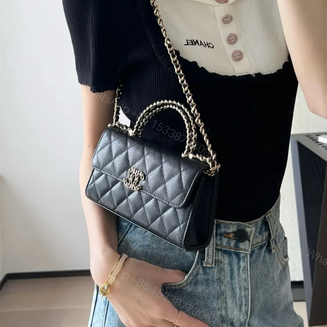 View 20 of 高仿Chanel*23P系列AP3238亮面小牛皮單肩包黑色免檢版