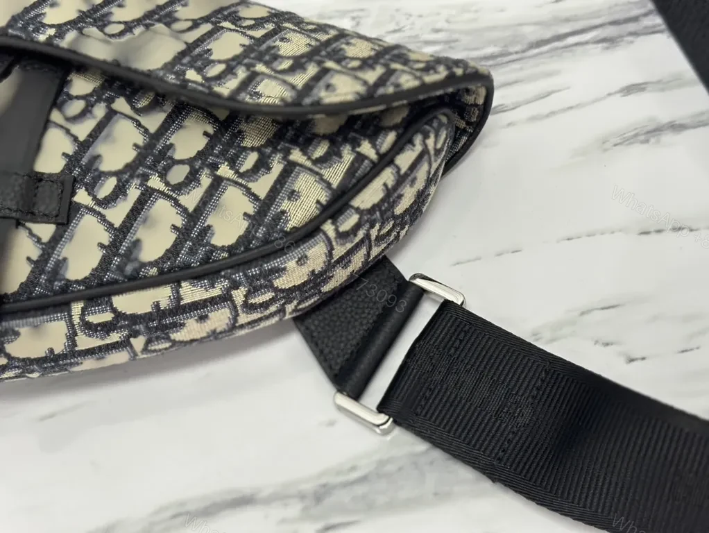 View 6 of Dior Monogram Saddle Bag: Textured Daily Chic