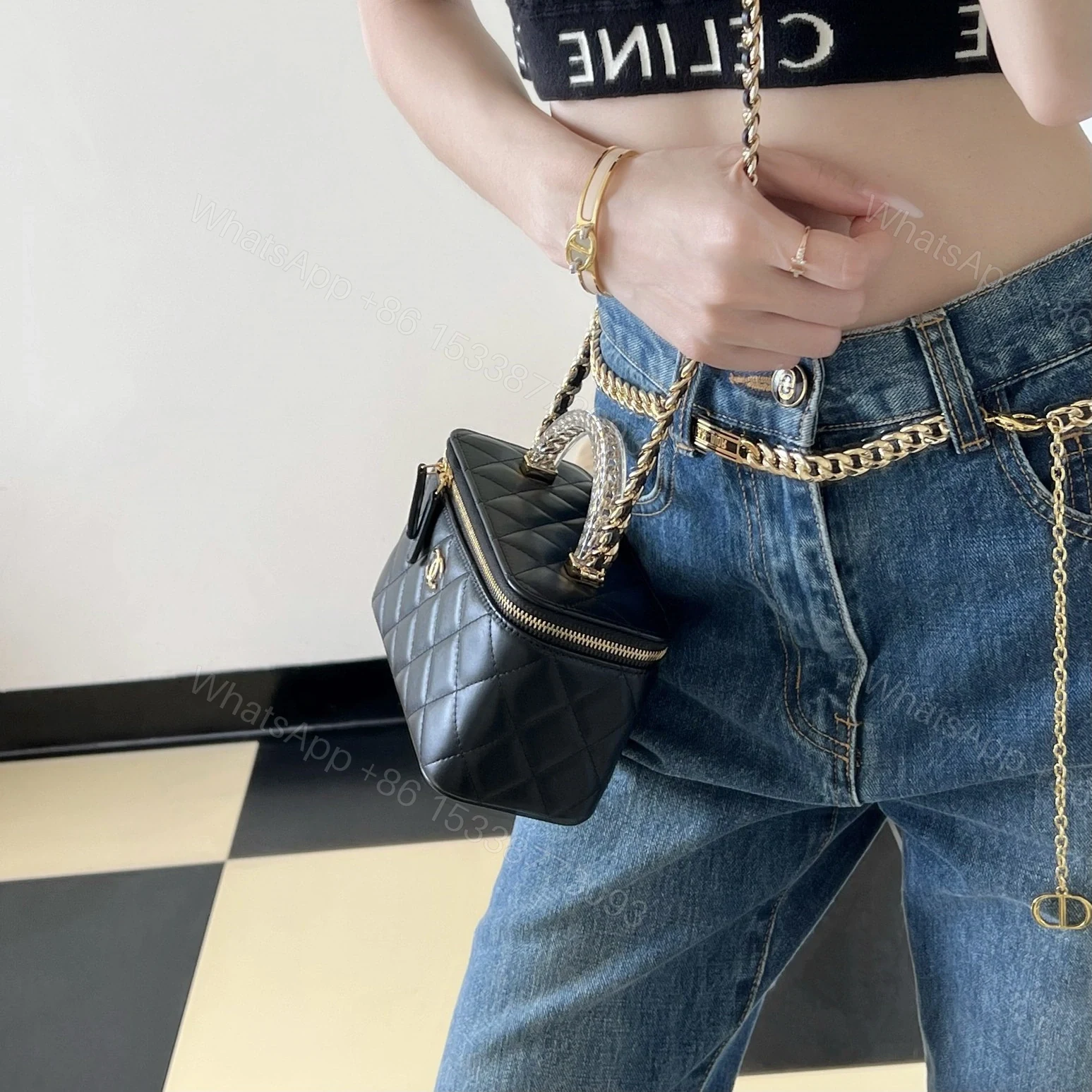 View 19 of 高仿Chanel*24S系列AS3765手柄盒子包黑色色免檢版