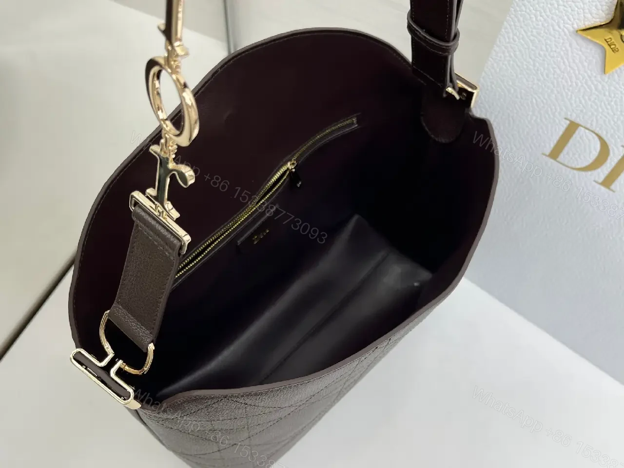 View 6 of Chic Black Quilted Leather-Trim Shoulder Bag Maximalist Subtlety