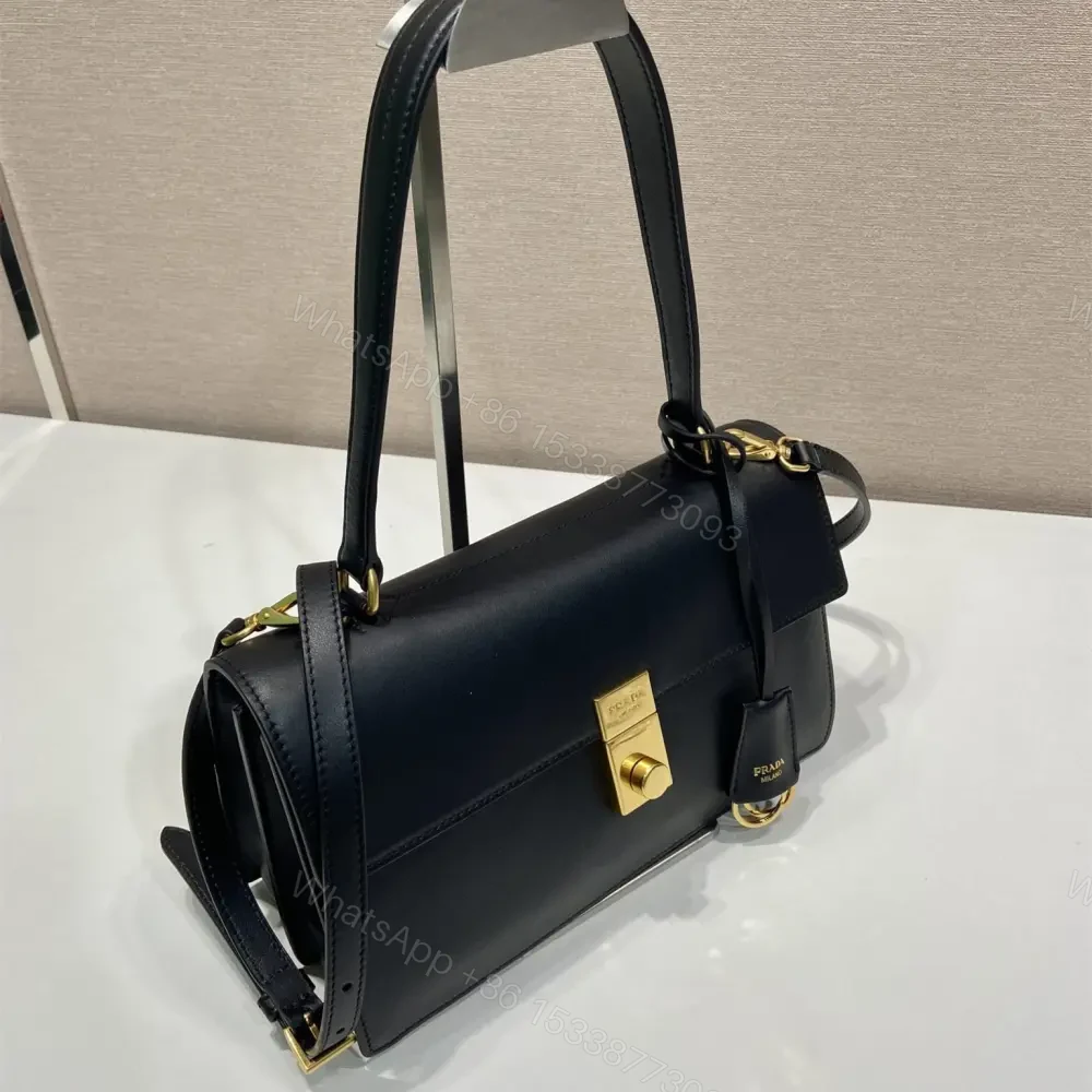 View 4 of 高仿Prada*SoftSound系列1BN023斜挎包黑色中號免檢版