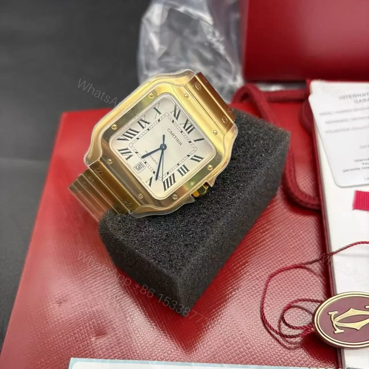 View 8 of Clone Replica Cartier Santos W2SA0009 Gold Watch