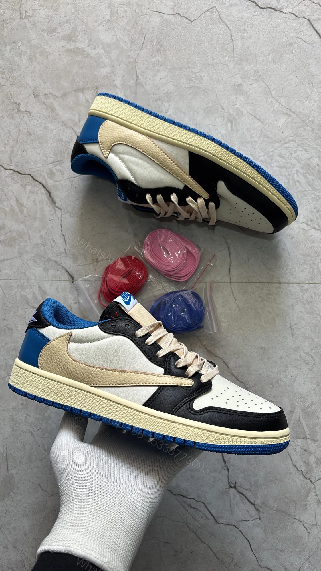 FIRST COPY Jordan cut low jack cactus blue — view 1