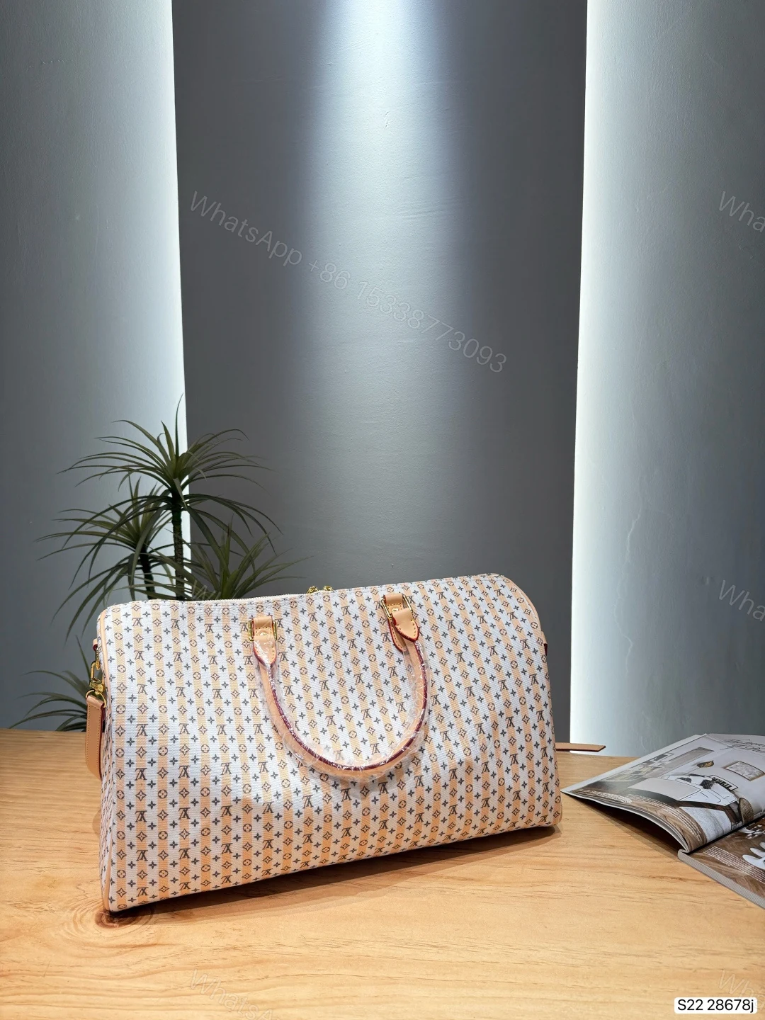 View 7 of Louis Vuitton LV Keepall Bandoulière 45 Rose