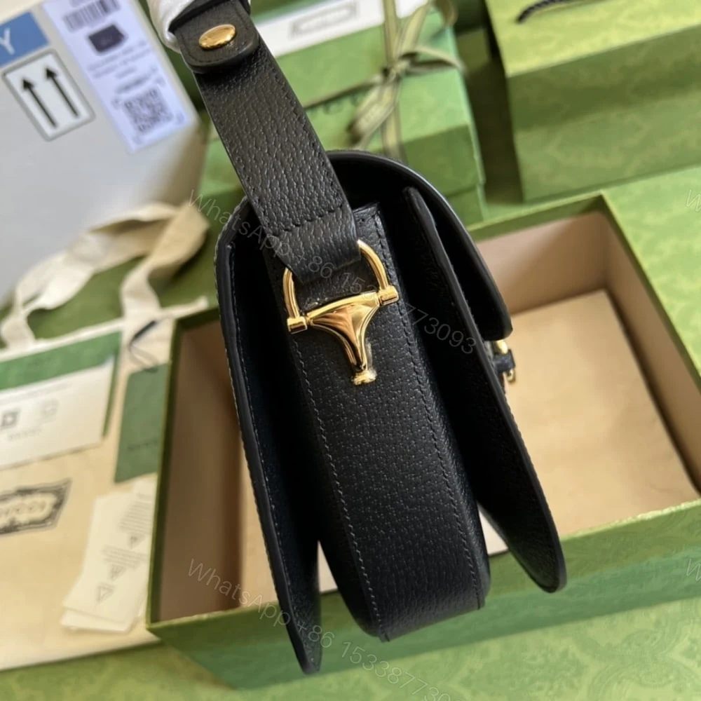 View 3 of SUMMER SET: GUCCI HORSEBIT 1955 ORIGINAL GG SHOULDER BAG BLACK IVORY & GG DENIM BASEBALL HAT BLACK